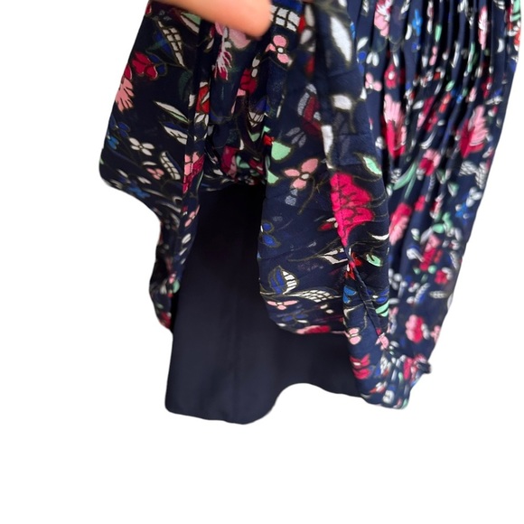 Gap Women's Navy Blue Sleeveless Floral Print Midi Flowy Sundress Size: L‎ - Picture 4 of 12